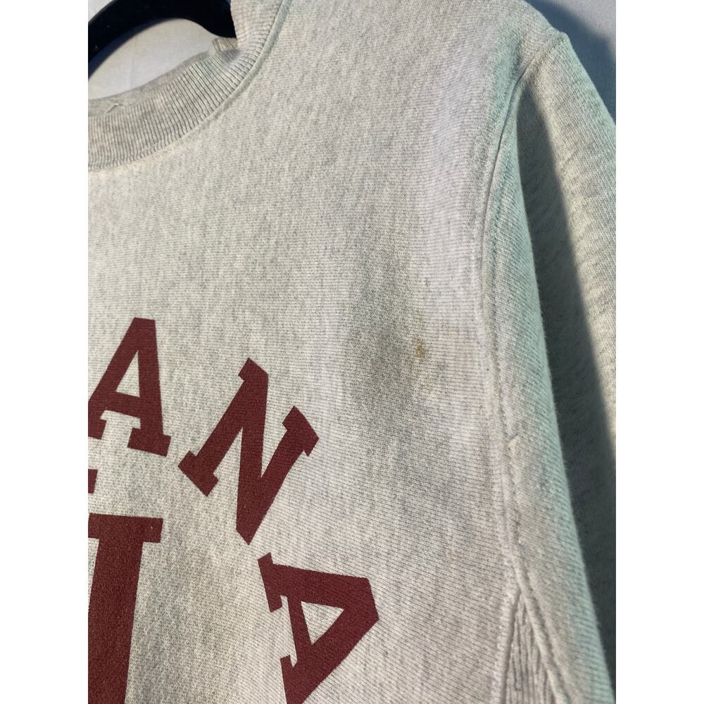 Champion Indiana University Crewneck Gray Sweatshirt Men's Small Reverse Weave - Picture 3 of 4
